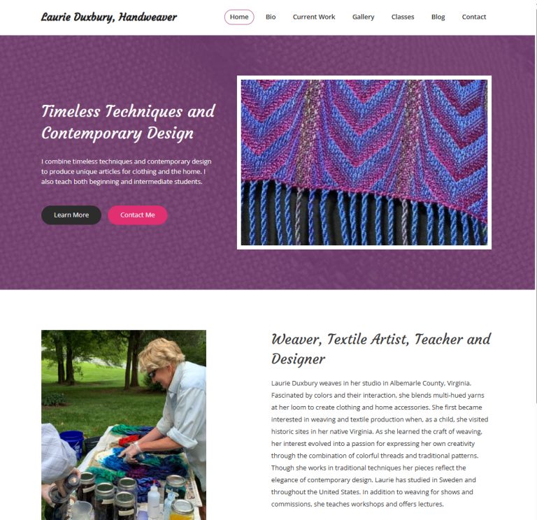 Laurie Duxbury, Handweaver